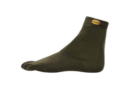 5Toe Socks Wool Blend Crew Military Green